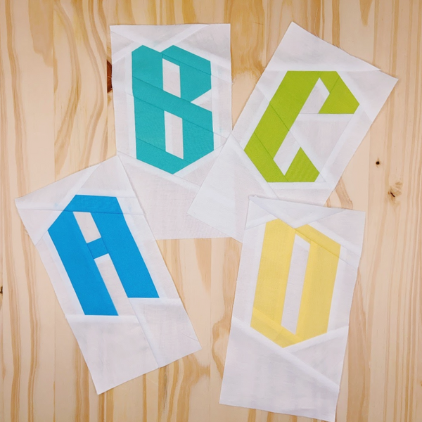GOTHIC UPPERCASE ALPHABET quilt block patterns