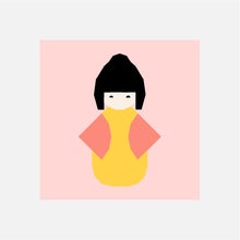 KOKESHI DOLL quilt block pattern