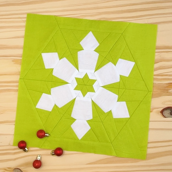 SNOWFLAKE V quilt block pattern