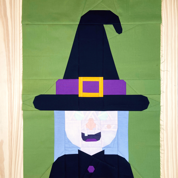 WITCH quilt block pattern