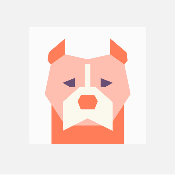 AMERICAN PIT BULL TERRIER quilt block pattern