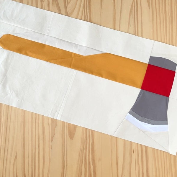 WOOD CUTTER'S TRUSTED AXE quilt block pattern