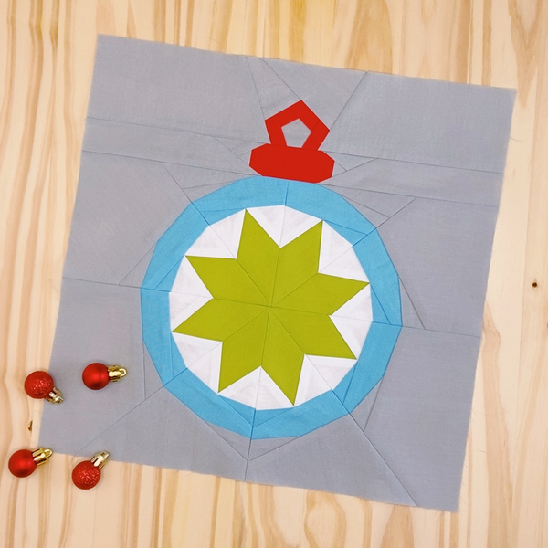 BALL ORNAMENT quilt block pattern