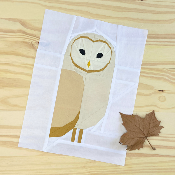 BARN OWL quilt block pattern