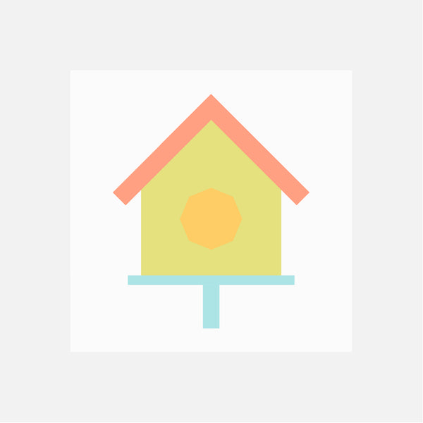 BIRD HOUSE quilt block pattern