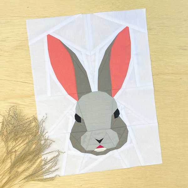 BUNNY quilt block pattern