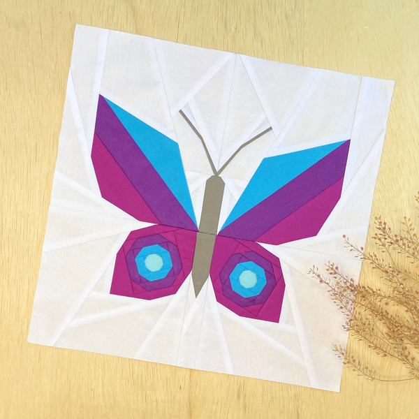 BUTTERFLY quilt block pattern