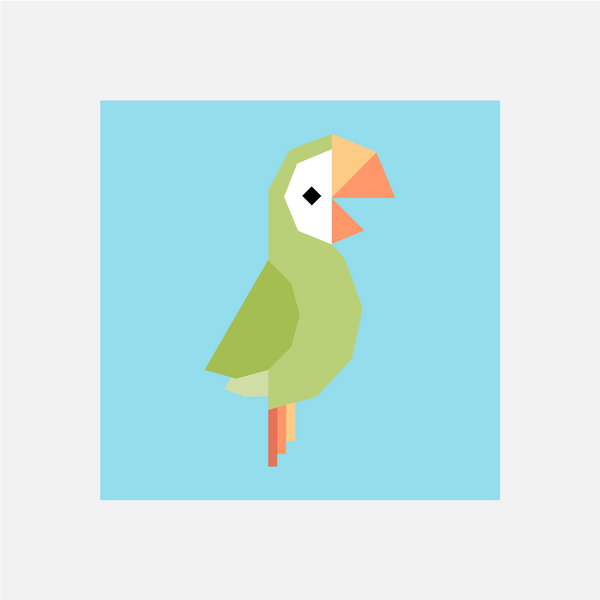 PARROT quilt block pattern