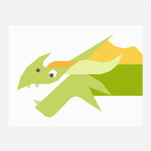 DRAGON II quilt block pattern
