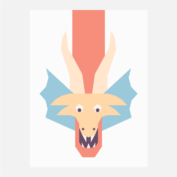 DRAGON III quilt block pattern