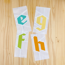 GOTHIC LOWERCASE ALPHABET quilt block patterns