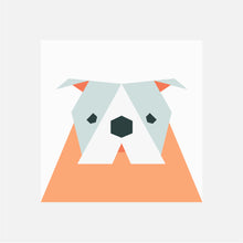 ENGLISH BULLDOG quilt block pattern