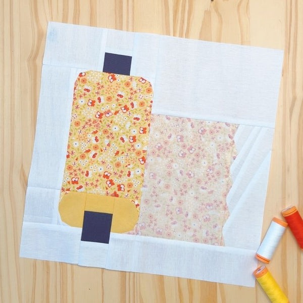 FABRIC ROLL quilt block pattern