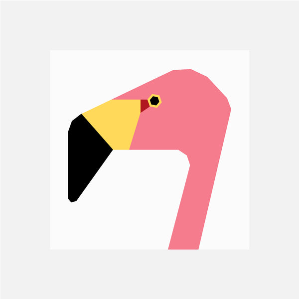 FLAMINGO quilt block pattern