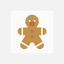 GINGERBREAD MAN quilt block pattern