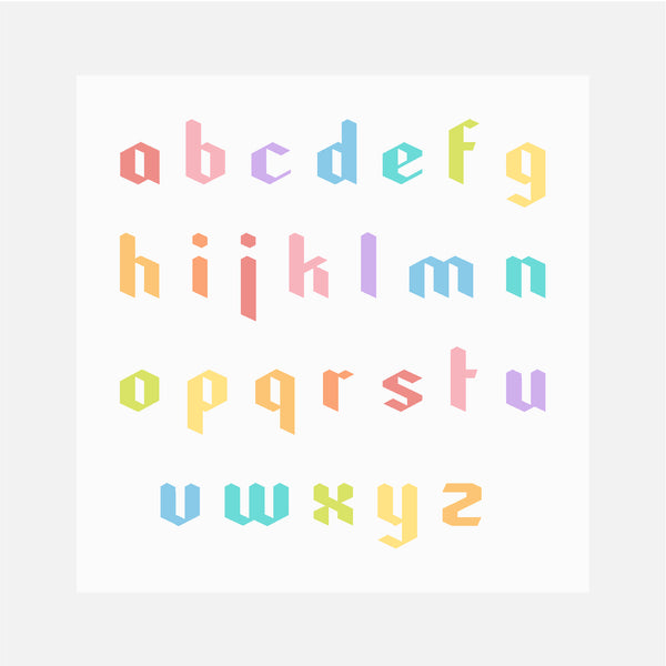 GOTHIC LOWERCASE ALPHABET quilt block patterns