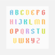 GOTHIC UPPERCASE ALPHABET quilt block patterns