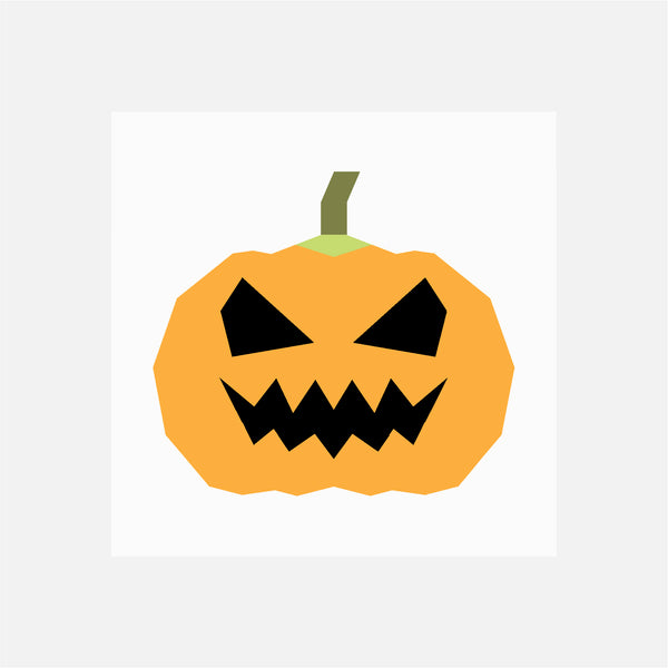 JACK O' LANTERN quilt block pattern