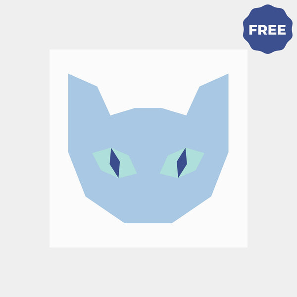 KITTY CAT quilt block pattern