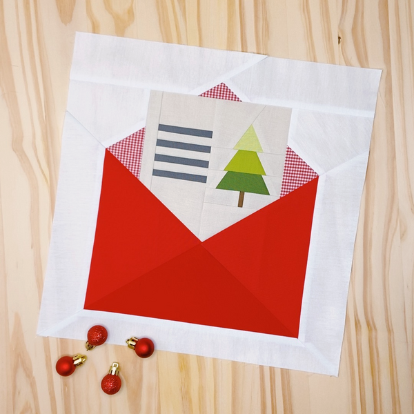 LETTER TO SANTA quilt block pattern