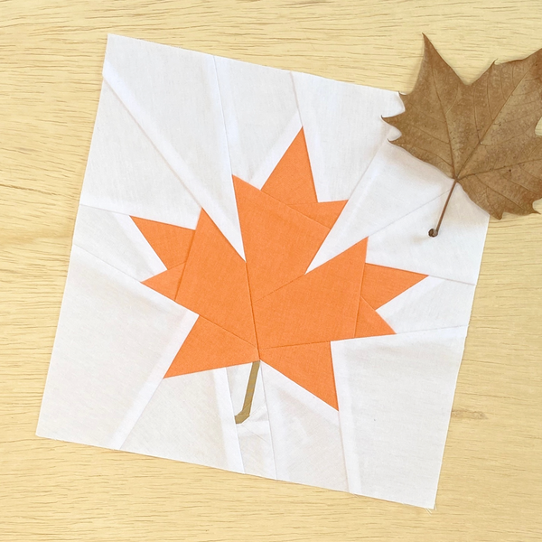 MAPLE LEAF quilt block pattern