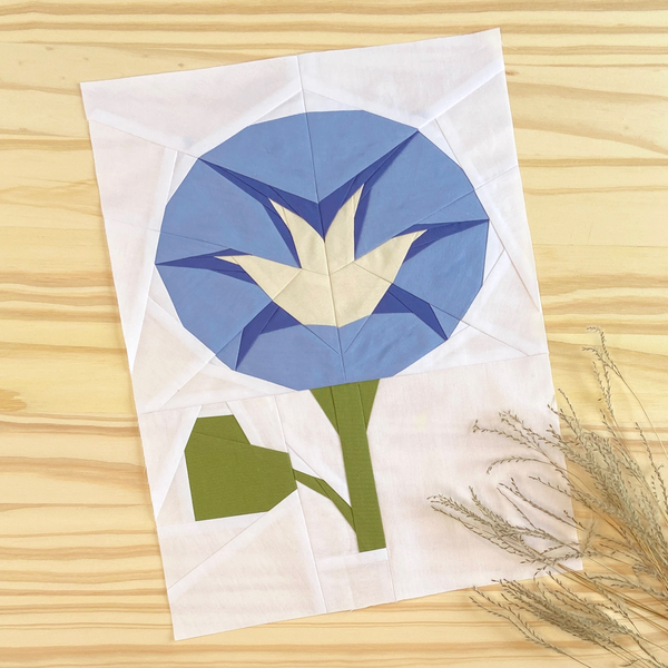 MORNING GLORY quilt block pattern