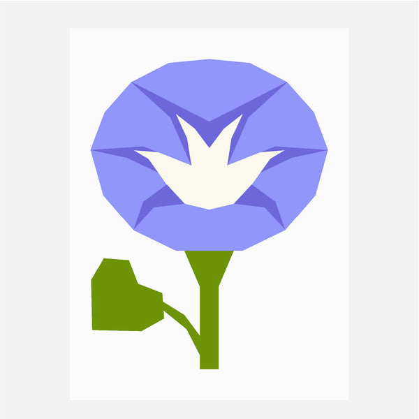 MORNING GLORY quilt block pattern