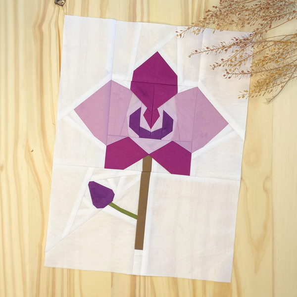ORCHID quilt block pattern