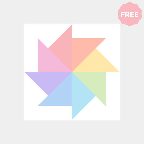 PINWHEEL quilt block pattern