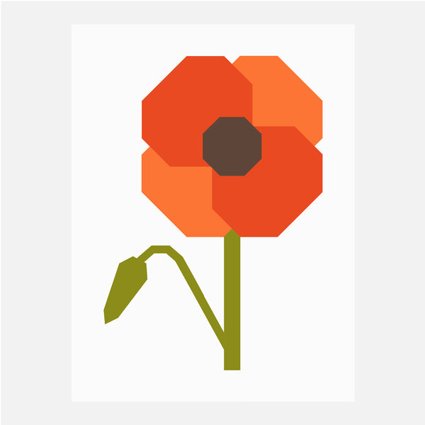 POPPY quilt block pattern