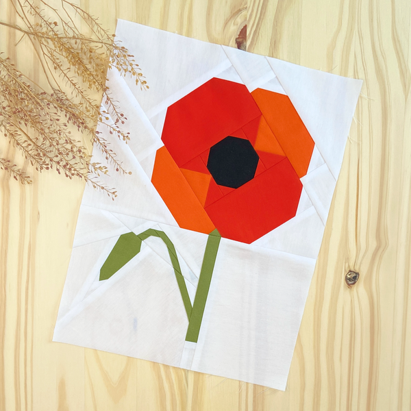 POPPY quilt block pattern