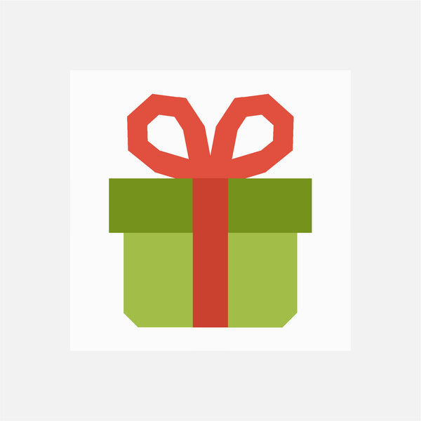 PRESENT quilt block pattern