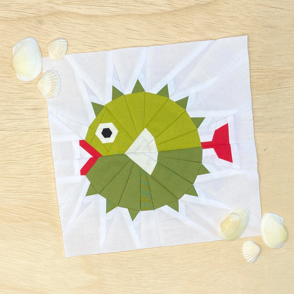 PUFFERFISH quilt block pattern