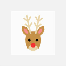 RUDOLPH REINDEER quilt block pattern