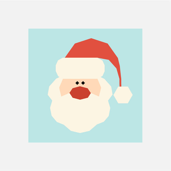 SANTA CLAUS quilt block pattern