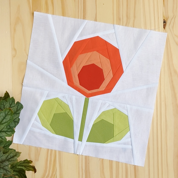 SCANDI FLOWER I quilt block pattern