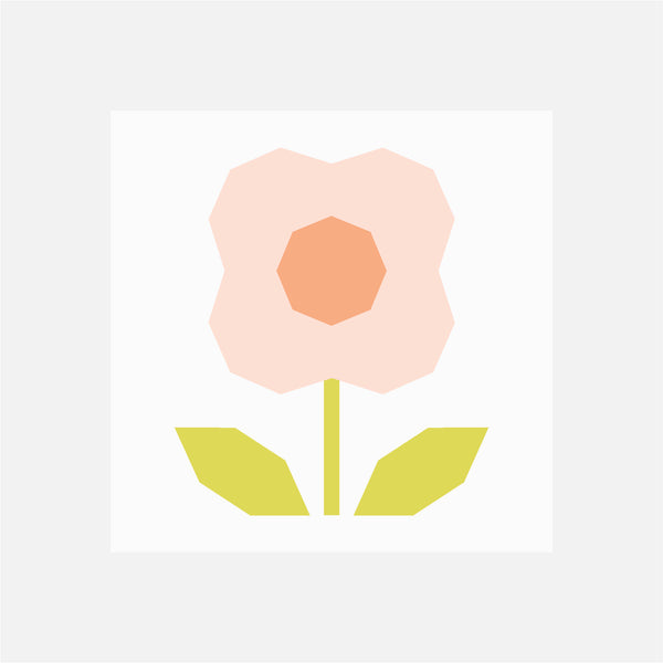 SCANDI FLOWER II quilt block pattern