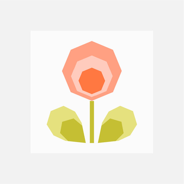 SCANDI FLOWER I quilt block pattern