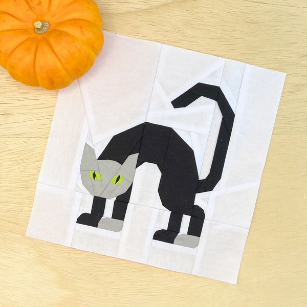 SCAREDY CAT quilt block pattern