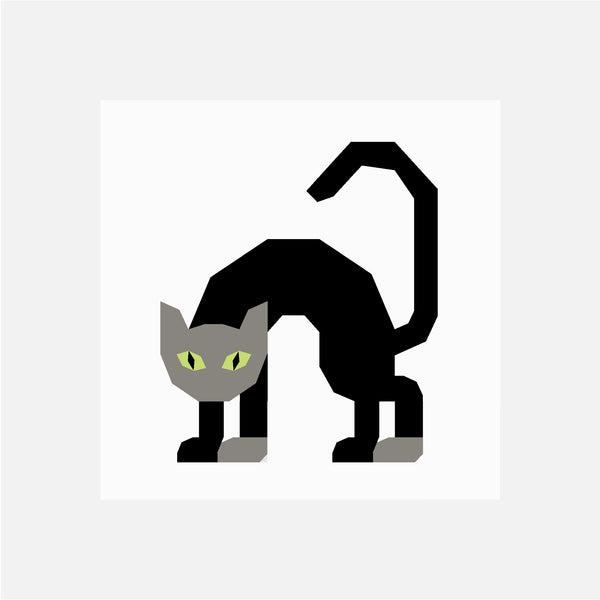 SCAREDY CAT quilt block pattern