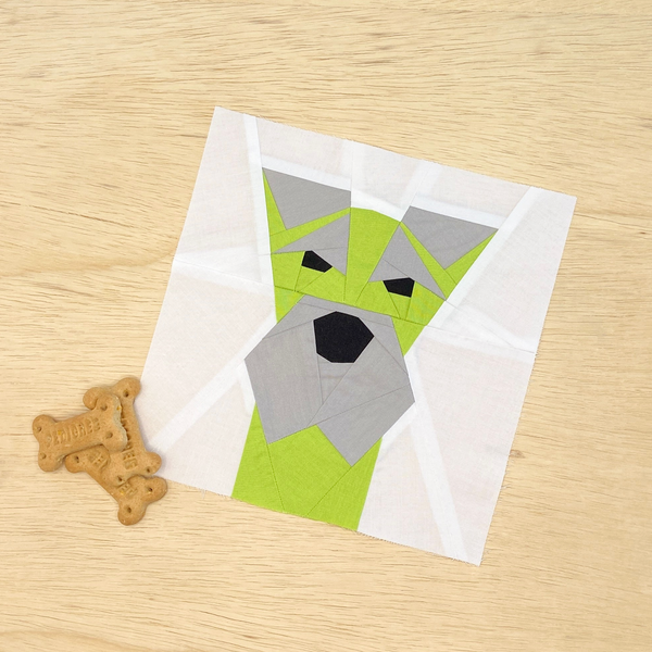 SCHNAUZER quilt block pattern
