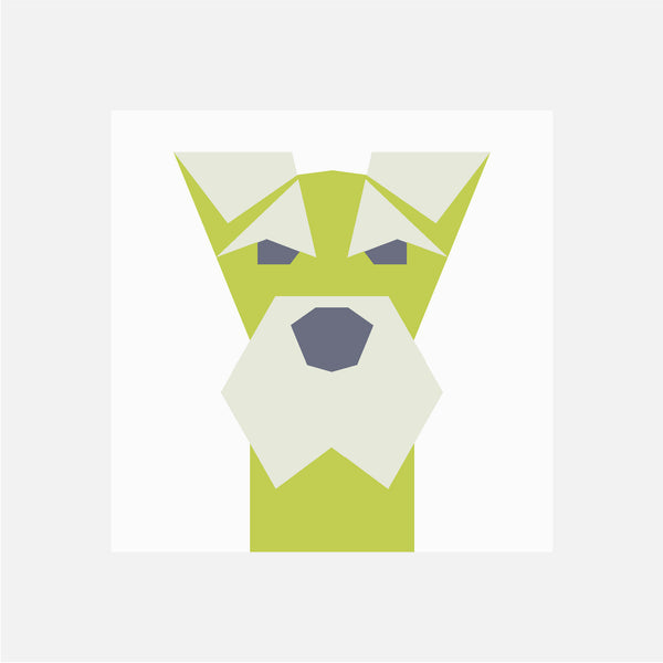 SCHNAUZER quilt block pattern
