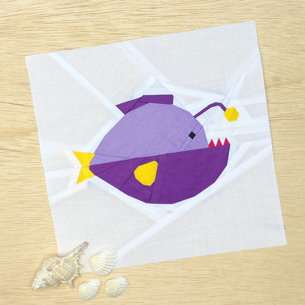 SEA DEVIL quilt block pattern