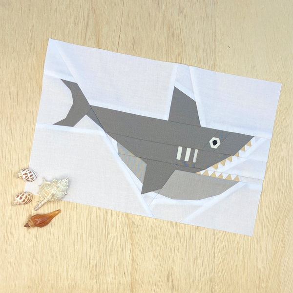 SHARK quilt block pattern