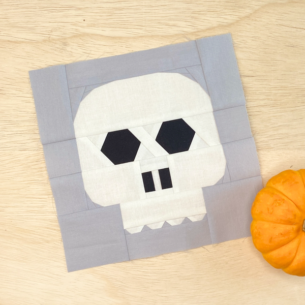 SKULL quilt block pattern