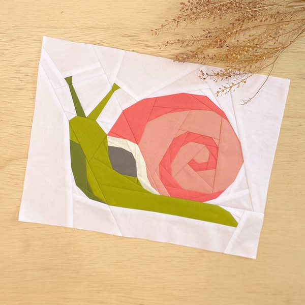 SNAIL quilt block pattern