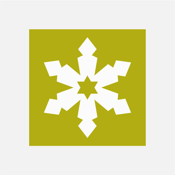 SNOWFLAKE V quilt block pattern