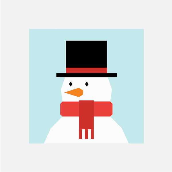 SNOWMAN quilt block pattern