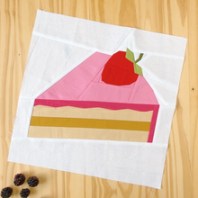 STRAWBERRY CAKE quilt block pattern
