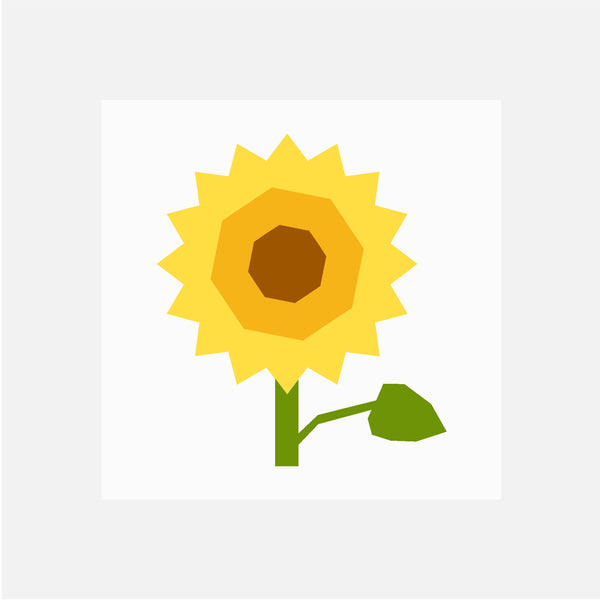 SUNFLOWER quilt block pattern